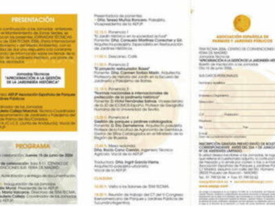 Jornadas de aproximación a los Jardines Históricos