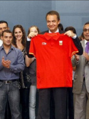 José Luis Rodríguez Zapatero también felicitó a la selección