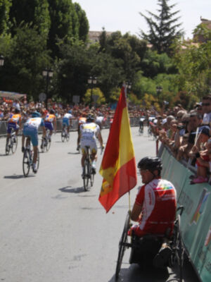 Salida desde Guadix de la Quinta etapa de la Vuelta Ciclista a España