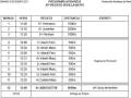 Programa horario de la 45ª Regata Sevilla-Betis del 9 de enero de 2011. Incluye mangas para veteranos, juveniles, féminas y promocionales de diferentes categorías. Finaliza con la entrega de trofeos a las 13:15.