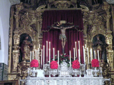 Galería del altar de Quinario en honor del Stmo Cristo de la Vera+cruz de la Algaba