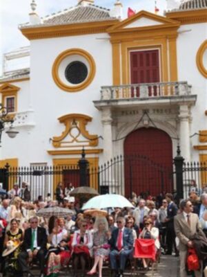 La Duquesa de Alba, con mantilla, madrina de la exhibición de enganches  