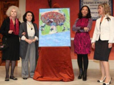 La Duquesa de Alba acudió a la presentación del cartel anunciador del Rastrillo