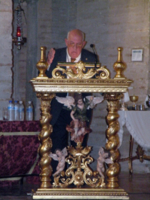 Sevilla. Antonio Melado Prado Pregono el XXVII Canto Poético a la Stma. Virgen de la Aurora. 