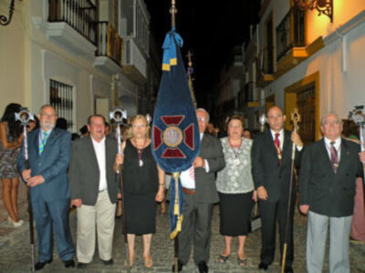 Sevilla.En la villa de Alcalá del Río (Sevilla), se celebró la procesión de subida del Santo Patrón San Gregorio de Osset