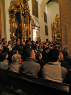 Santa misa de juramento y traslado del Cristo de la Caridad de Santa Marta a su paso procesional.