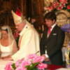 Luis del Olmo en la boda en Sevilla de la hija de Antonio de Los del Rio,que oficio el Cardenal Amigo
