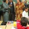 La ministra de Educación, Mercedes Cabrera, visita el colegio Andalucía dentro de Nuestro Baloncesto Integra