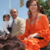 Ana Rosa Quintana en la Feria con su marido Juan Muñoz