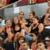 La Selección Española de Waterpolo Femenina animó a los júnior ante Rusia