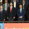 El Príncipe Felipe con la selección española de baloncesto