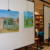 Exposición de pinturas en la Biblioteca sobre el Parque Municipal de Gines