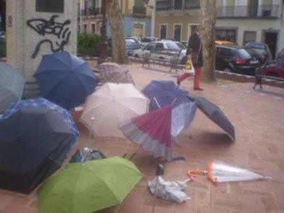 Los alumnos de Bellas Artes realizan una actividad al aire libre. 