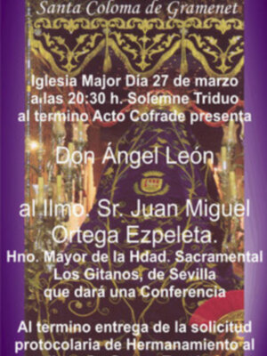 Grandioso éxito de Juan Miguel Ortega Ezpeleta en Santa Coloma de Gramanet, han sido dos días muy dilatados por tierras catalanas.