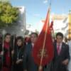 El Grupo Joven de la Hdad. del Rosario de Burguillos asiste a la Procesión del Resucitado de La Rinconada