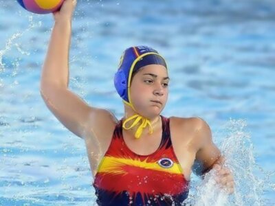 Lorena Miranda, con la selección española en los Campeonatos de Europa de Zagreb