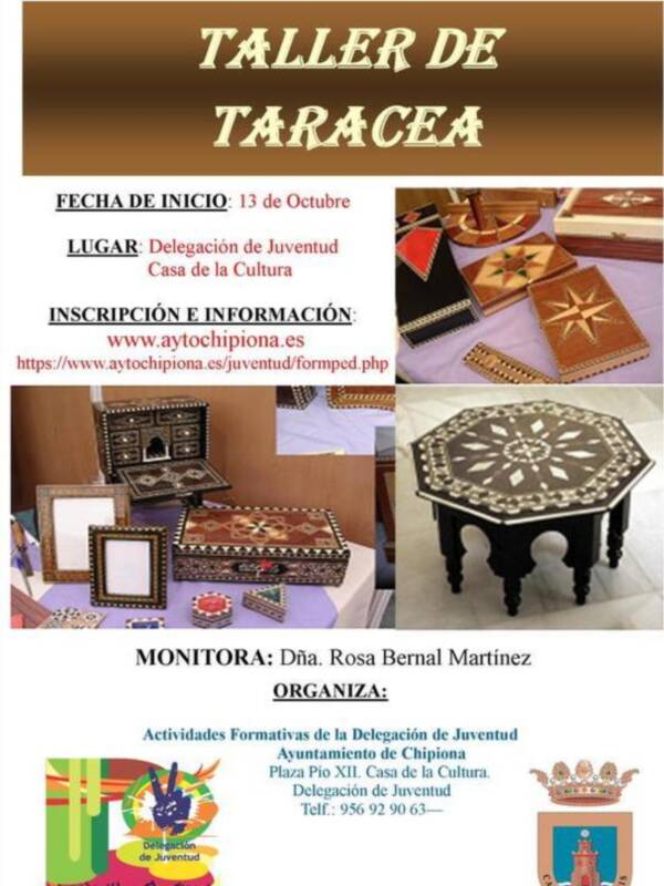 Juventud pone en marcha un taller de taracea(Chipiona)