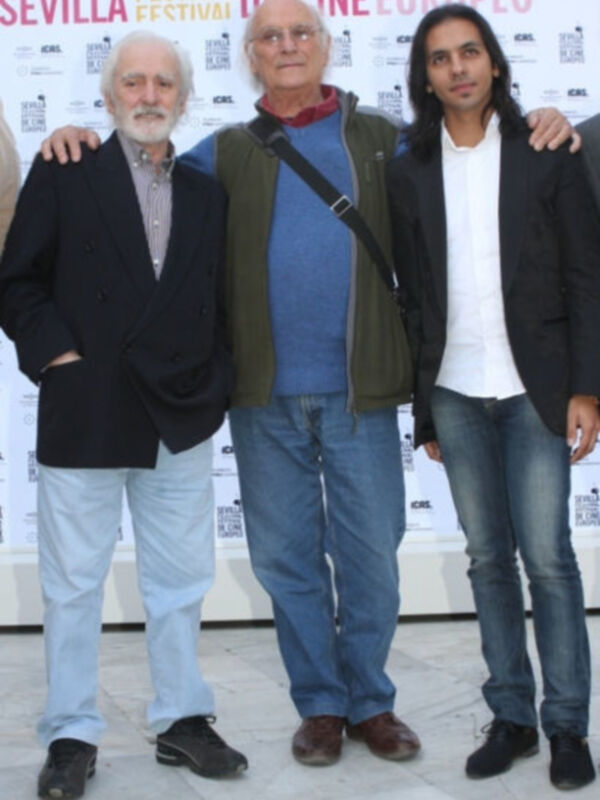 Farruquito acompaña a Carlos Saura a la presentación de la película Flamenco, Flamenco