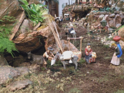 El Hogar Canario, instalo su Belén, un año mas en Sevilla