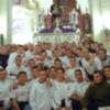 Reunión de costaleros en la hermandad de Jesús Nazareno de Alcalá del Río