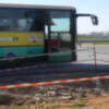 La parada de transporte escolar de la Escalereta  es insegura y podría ocasionar algún accidente(Chipiona) 
