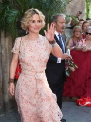 Eugenia Martínez de Irujo en la boda de la hija de Carmen Tello