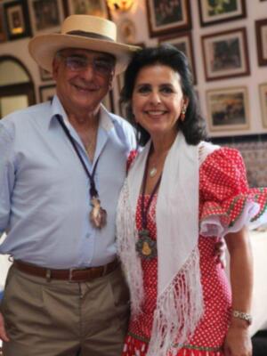 Fran Rivera y Simoneta Gómez Acebo en  el camino del rocío   