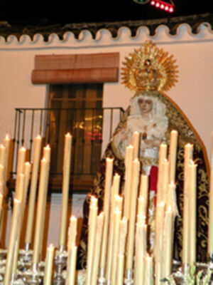 La Fe Mariana de todo un pueblo con su Patrona la virgen de los Dolores de Rinconada (Sevilla)