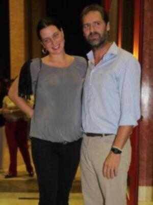 Alejandra Osborne y su marido en el cuarto mes de embarazo