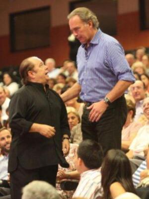 Alejandra Osborne y su marido en el cuarto mes de embarazo