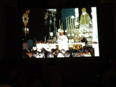 Audiovisual con el titulo Sentimiento Cofrade, vivencia de un año de vida, en la Hermandad de la Vera-cruz de Alcalá del Río