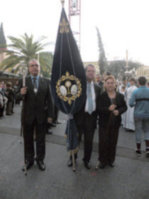 Pio XII y Begoña con la fe de la Milagrosa Sevillana.