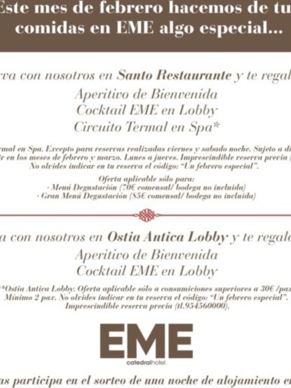 Experiencias con mucho gusto de la mano del Hotel EME en febrero