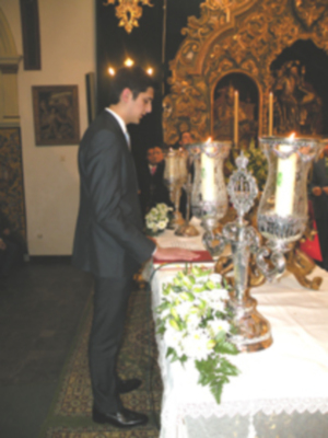 Jura del grupo joven de la, Antigua Hermandad de la vera-cruz de Alcalá del Río.