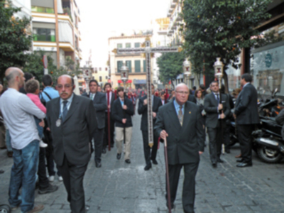 El Cristo de la Salud de la Hermandad de la Candelaria, presidio el Vía crucis, del consejo, de Hermandades y Cofradías de Sevilla 2012.
