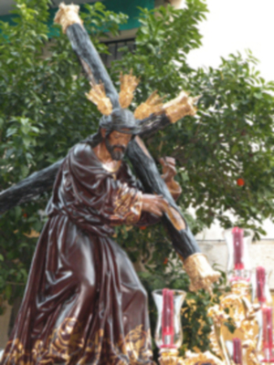 El Cristo de la Salud de la Hermandad de la Candelaria, presidio el Vía crucis, del consejo, de Hermandades y Cofradías de Sevilla 2012.
