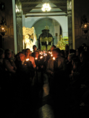 Bendición  del nuevo paso y Vía-crucis del Stmo. Cristo de la Vera-cruz de Alcalá del Rio (Sevilla)