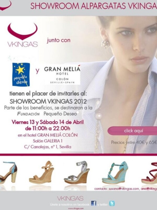Showroom Vikingas 2012 en el Hotel Gran Meliá Colón, Sevilla. Beneficios destinados a la Fundación Pequeño Deseo. Precio entre 40€ y 65€.