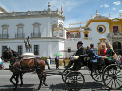 XXVII Exhibición de enganche en la Real Maestranza de Caballería de la feria de Abril.