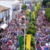 La multitudinaria Salida de las Carretas de Gines hacia el Rocío  pudo verse por primera vez en  directo en todo el mundo 