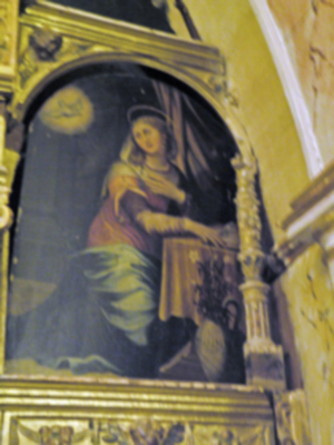 Retablo de Santa Ana del Siglo XVI en la parroquia de Alcalá del Río.