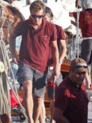 Piere Casiragui, tercer hijo de la Princesa Carolina de Mónaco y miembro de la Tripulación del Tuiga, en "la Semana Clásica de Puerto Sherry"