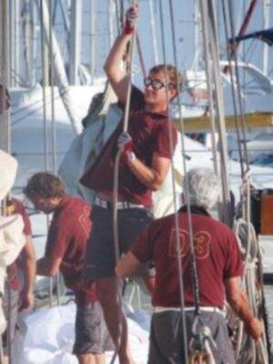 Piere Casiragui, tercer hijo de la Princesa Carolina de Mónaco y miembro de la Tripulación del Tuiga, en "la Semana Clásica de Puerto Sherry"