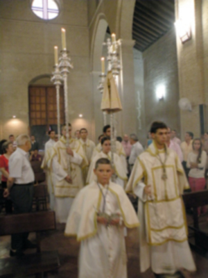 Sevilla. Antonio Melado Prado Pregono el XXVII Canto Poético a la Stma. Virgen de la Aurora. 