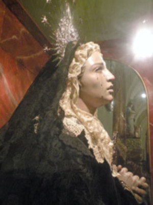 Sevilla. La Virgen de los Dolores del Convento del Santo Ángel de Sevilla.
