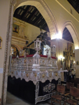 Provincia.Museo de los enseres de la Hermandad de Jesús Nazareno en la Iglesia Parroquial de Alcalá del Río.