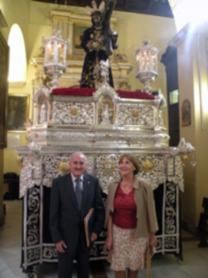 Provincia.El Profesor e Historiador D. Manuel Morales Morales, pronuncio una disertación, sobre el canto de la Sentencia de Pilatos en la Hermandad de Jesús Nazareno de Alcalá del Río.