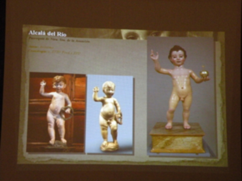 Provincia. Benjamín Domínguez, diserto una ponencia sobre el arte de la imaginería del Dulce nombres de Jesús, en la corporación del Nazareno de Alcalá del Río.
