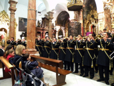 Concierto en la Hermandad de la Candelaria en sus cede de la Parroquia de San Nicolás de Bari, por la Banda de las tres Caídas