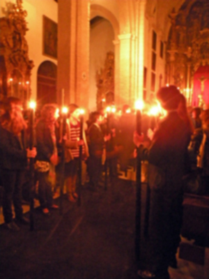 Santa misa de juramento y traslado del Cristo de la Caridad de Santa Marta a su paso procesional.